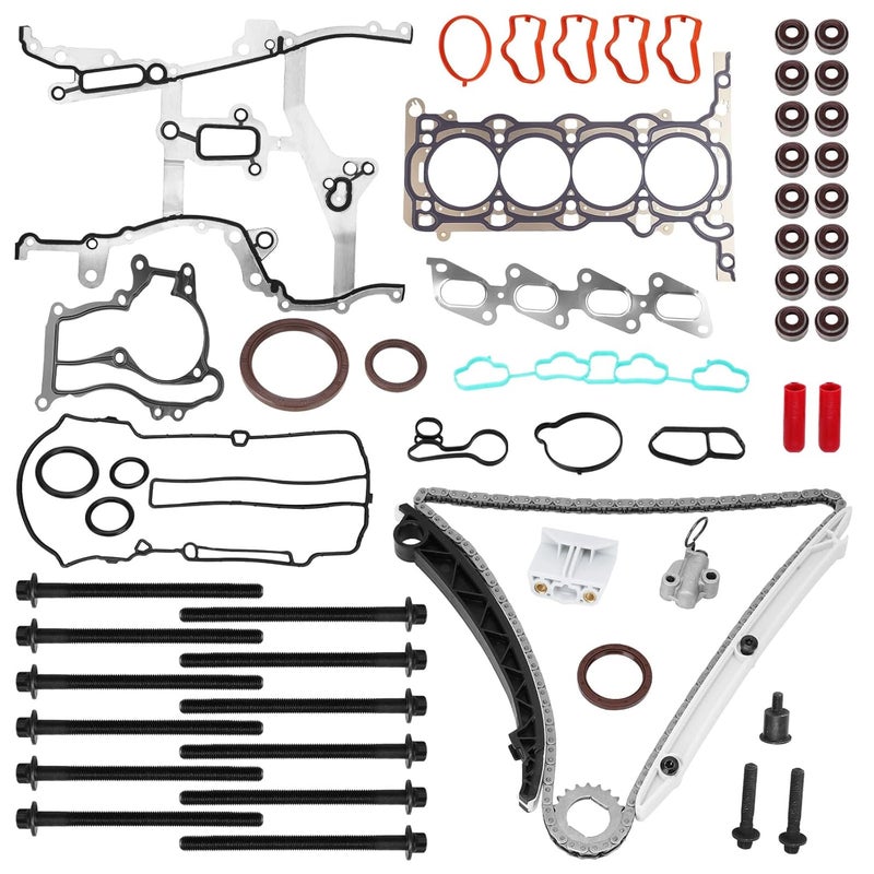 TEMSONE 1.4L Engine Timing Chain Kit Head Gasket with Head Bolt Compatible with 2013-2016 Chevy Chevrolet Cruze Sonic Trax, 2012-2016 Buick Encore Replace # HS54898, HS26540PT-1, HSCV001, HGS343 - Image 1